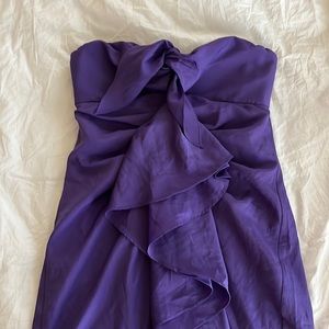 Purple BCBG strapless dress
